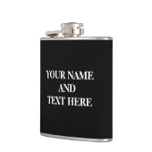 Gepersonaliseerde zwarte, aangepaste, eigen foto heupfles (Links)