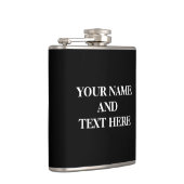 Gepersonaliseerde zwarte, aangepaste, eigen foto heupfles (Rechts)