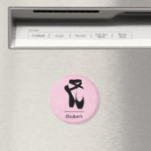Gepersonaliseerde zwarte baletschoenen en -punt magneet (Insitu (Vaatwasser))