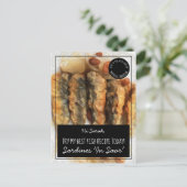 Gepersonaliseerde zwarte beste vis recept briefkaart (Staand voorkant)