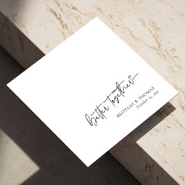 Gepersonaliseerde zwarte 'Better Together' witte b Servet