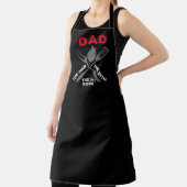 Gepersonaliseerde zwarte Chef Dad #FATHERSDAY Pit  Schort (Insitu)