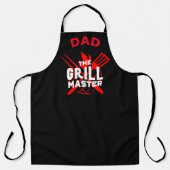Gepersonaliseerde zwarte Chef Dad #FATHERSDAYGift Schort (Voorkant)