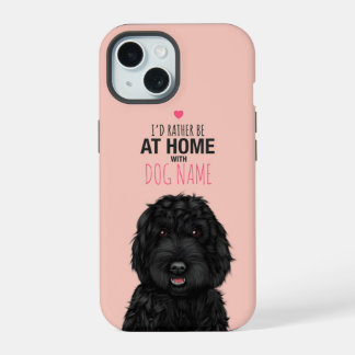 Gepersonaliseerde zwarte Cockapoo iPhone 15 Case