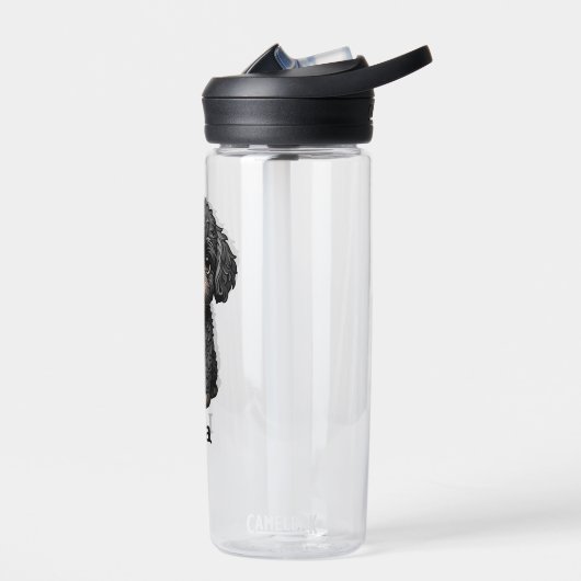 Gepersonaliseerde zwarte Cockapoo Waterfles (Links)