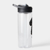 Gepersonaliseerde zwarte Cockapoo Waterfles (Rechts)
