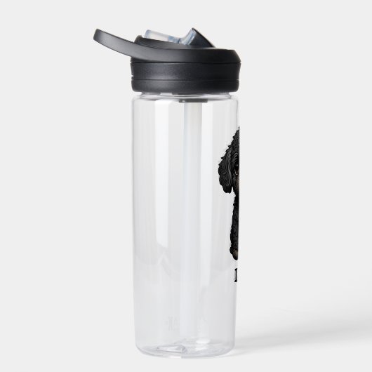 Gepersonaliseerde zwarte Cockapoo Waterfles (Rechts)