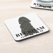 Gepersonaliseerde zwarte Cocker Spaniel Beverage C Bier Onderzetter (Linkerzijde)