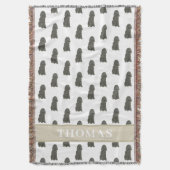 Gepersonaliseerde zwarte Cocker Spaniel Deken (Voorkant Verticaal)