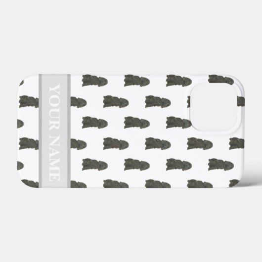 Gepersonaliseerde zwarte Cocker Spaniel Dog Case-Mate iPhone Case (Achterkant (horizontaal))