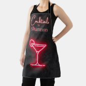 Gepersonaliseerde zwarte cocktail Party Bar Drink Schort (Insitu)