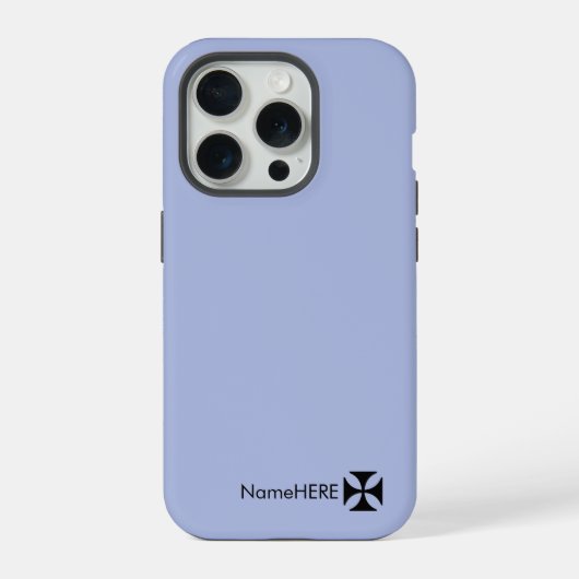 Gepersonaliseerde Zwarte Cross Pattee Art, Casper  iPhone Hoesje (Achterkant)