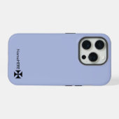 Gepersonaliseerde Zwarte Cross Pattee Art, Casper  iPhone Hoesje (Achterkant horizontaal)