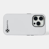 Gepersonaliseerde Zwarte Cross Pattee Art, Lichtgr iPhone Hoesje (Achterkant horizontaal)