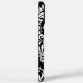 Gepersonaliseerde zwarte Damask Case-Mate iPhone Case (Achterkant / Rechts)