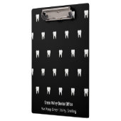 Gepersonaliseerde zwarte Dentist-Kantoor-tand Klembord (Links)