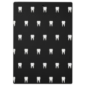 Gepersonaliseerde zwarte Dentist-Kantoor-tand Klembord (Achterkant)