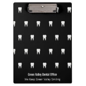Gepersonaliseerde zwarte Dentist-Kantoor-tand Klembord (Voorkant)