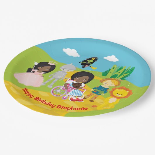 Gepersonaliseerde zwarte Dorthy van OZ Papieren Bordje (Gekanteld)
