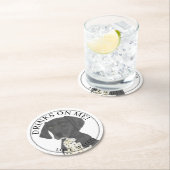 Gepersonaliseerde zwarte Duitse kortharige pointer Ronde Kartonnen Onderzetter (Insitu)