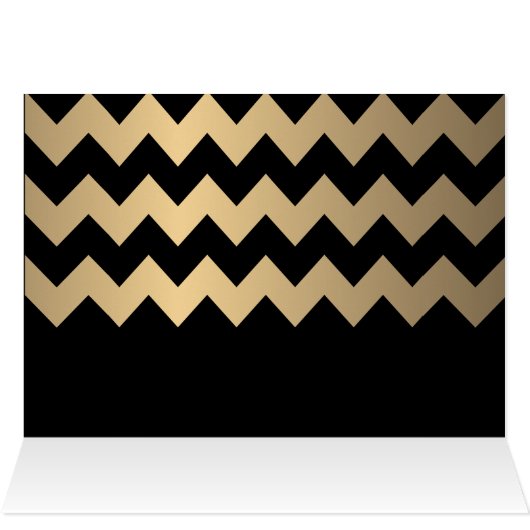 Gepersonaliseerde zwarte en gouden Chevron - Blank (Binnen Horizontaal (Boven))