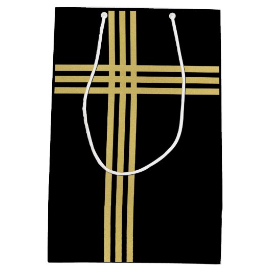 Gepersonaliseerde zwarte en gouden ijsbrekers medium cadeauzakje (Achterkant)