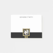 Gepersonaliseerde zwarte en gouden ijsbrekers post-it® notes (Voorkant)