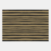 Gepersonaliseerde zwarte en gouden kerstcadeautjes inpakpapier vel (Voorkant 2)