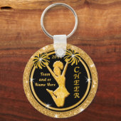 Gepersonaliseerde zwarte en gouden Sleutelhangers (Voorkant)