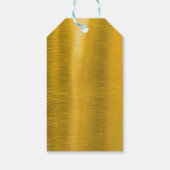 Gepersonaliseerde zwarte en goudkerst cadeaulabel (Achterkant)