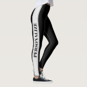 Gepersonaliseerde zwarte en grijze Leggings (Rechts)