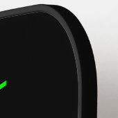 Gepersonaliseerde zwarte en kalkgroene Alien Pickleball Paddle (Links Detail)