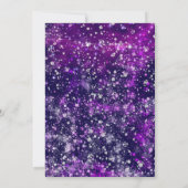 Gepersonaliseerde zwarte en Paarse verjaardagsmasq Kaart (Achterkant)