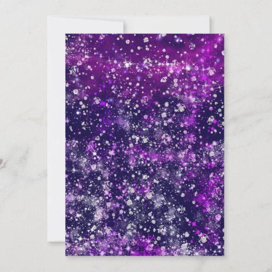 Gepersonaliseerde zwarte en Paarse verjaardagsmasq Kaart (Achterkant)