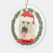 Gepersonaliseerde zwarte en Tan German Shepherd Keramisch Ornament (Links)