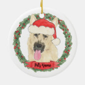 Gepersonaliseerde zwarte en Tan German Shepherd Keramisch Ornament (Achterkant)