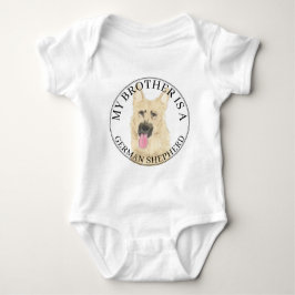 Gepersonaliseerde zwarte en Tan German Shepherd Romper