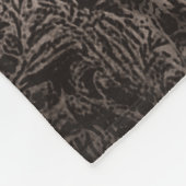 Gepersonaliseerde zwarte en taupe mandala fleece deken (Hoek)