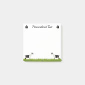 Gepersonaliseerde zwarte en witte Alpine Dairy Goa Post-it® Notes (Voorkant)