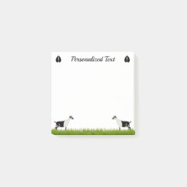 Gepersonaliseerde zwarte en witte Alpine Dairy Goa Post-it® Notes