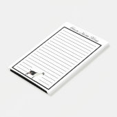 Gepersonaliseerde zwarte en witte Alpine Dairy Goa Post-it® Notes (Schuin)