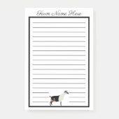 Gepersonaliseerde zwarte en witte Alpine Dairy Goa Post-it® Notes (Voorkant)