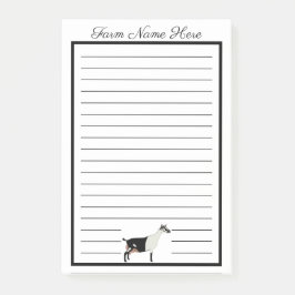 Gepersonaliseerde zwarte en witte Alpine Dairy Goa Post-it® Notes