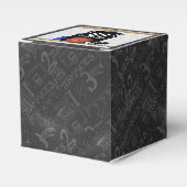 Gepersonaliseerde zwarte en witte Basketball Jerse Bedankdoosjes (Voorkant Zijde)