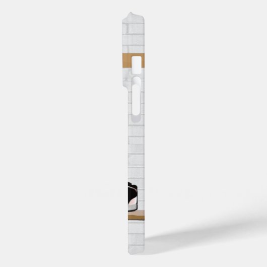 Gepersonaliseerde zwarte en witte Basketball Jerse Case-Mate iPhone Case (Achterkant / Links)