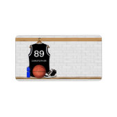 Gepersonaliseerde zwarte en witte Basketball Jerse Etiket (Voorkant)