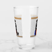 Gepersonaliseerde zwarte en witte Basketball Jerse Glas (Links)