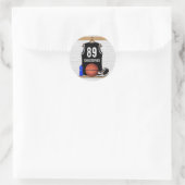 Gepersonaliseerde zwarte en witte Basketball Jerse Ronde Sticker (Tas)
