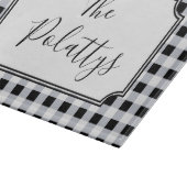 Gepersonaliseerde zwarte en witte buffelplaat snijplank (Hoek)