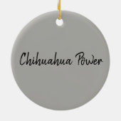 Gepersonaliseerde zwarte en witte chihuahua keramisch ornament (Achterkant)